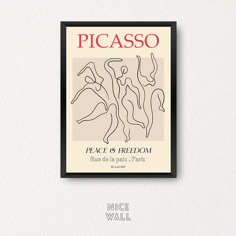 Cuadro Poster Picasso Dibujos Danza