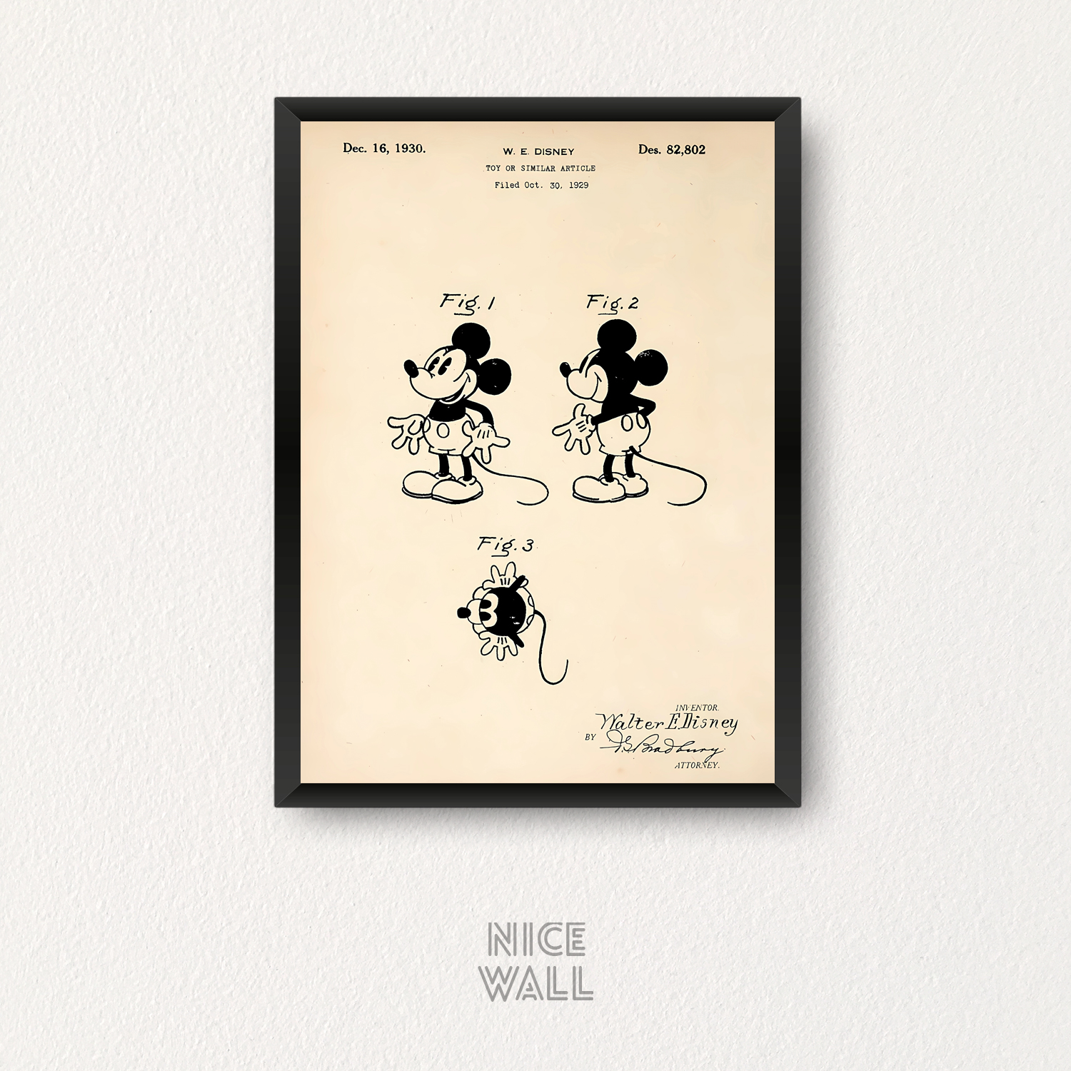 Cuadro Blueprint Mickey Mouse