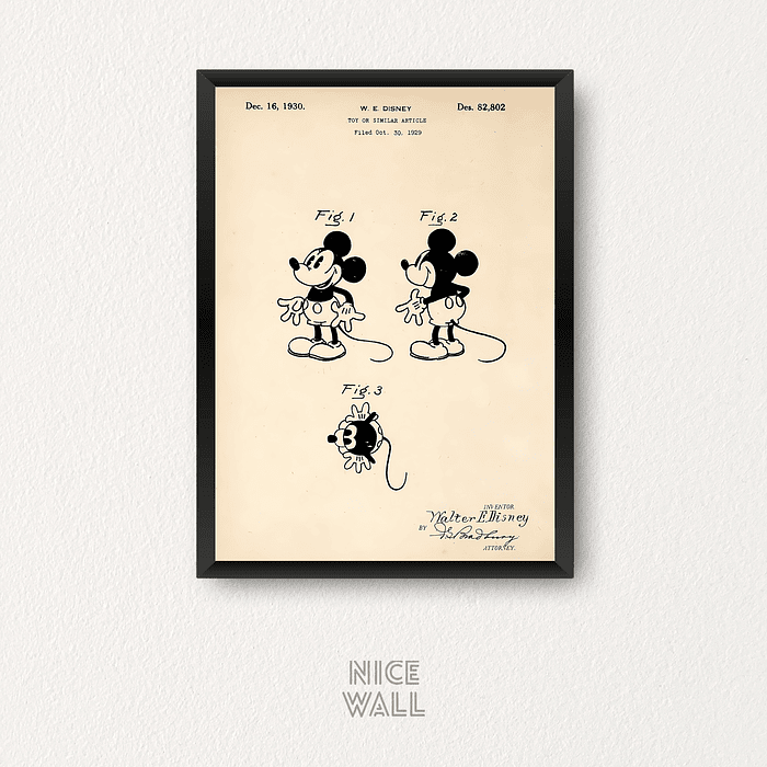 Cuadro Blueprint Mickey Mouse  1