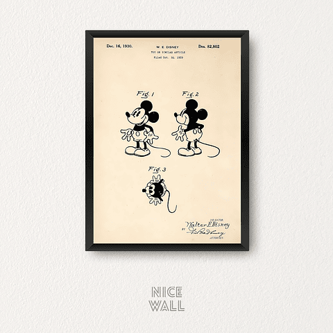 Cuadro Blueprint Mickey Mouse 