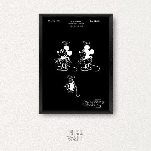 Cuadro Blueprint Mickey Mouse 
