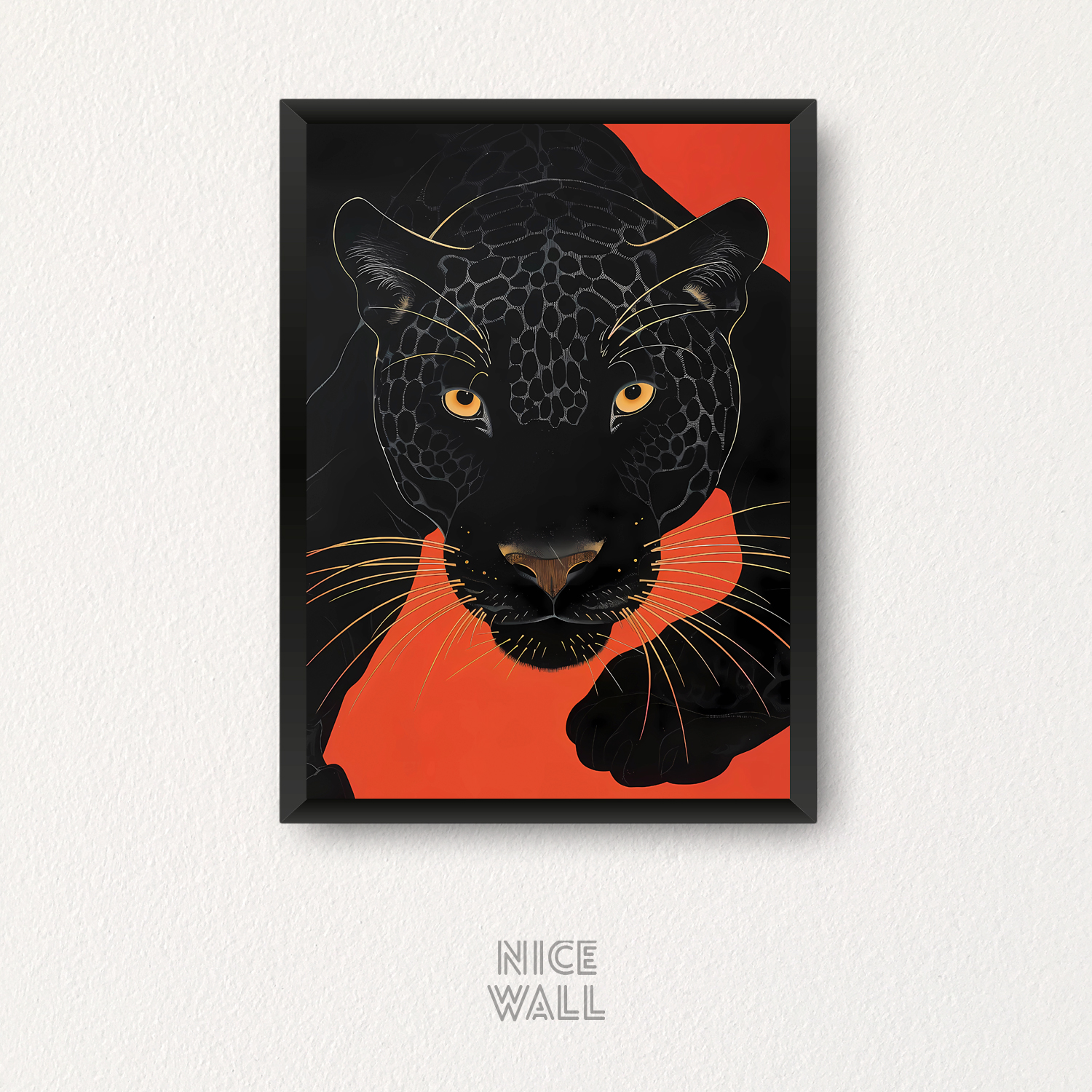 Cuadro Jaguar Ilustrado