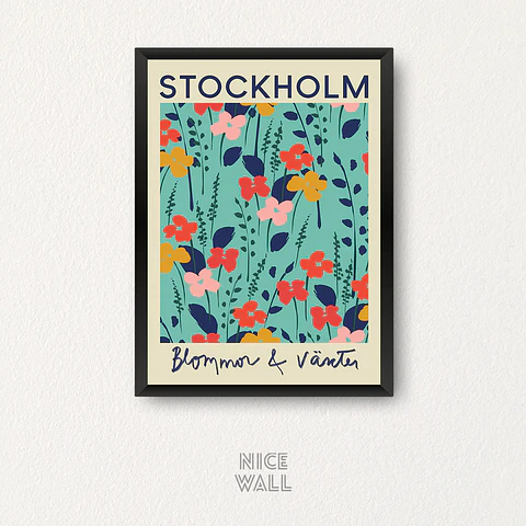 Cuadro Flower Market Stockholm