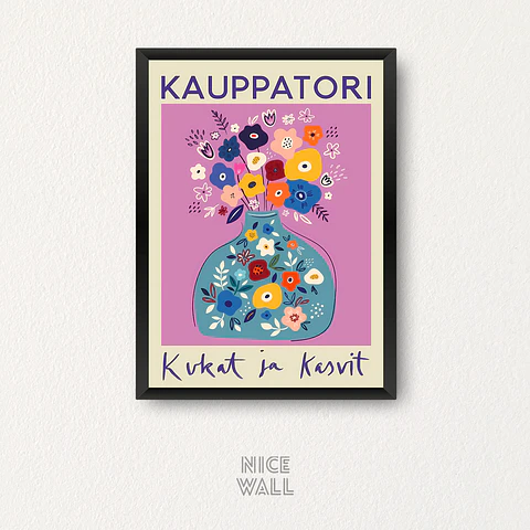 Cuadro Flower Market Kauppatori