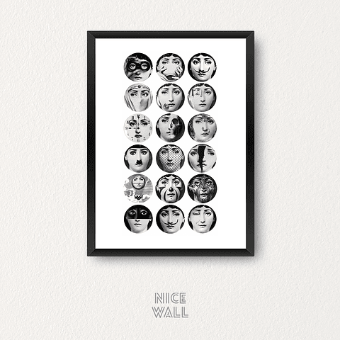 Cuadro Fornasetti Rostros