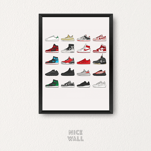 Cuadro Dibujo Hype Sneakers Ilustradas