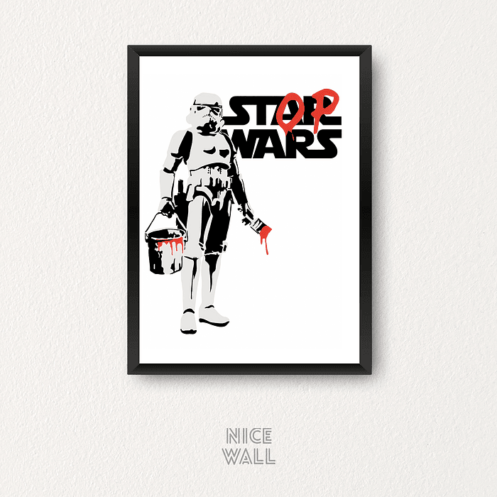 Cuadro Banksy Stop Wars