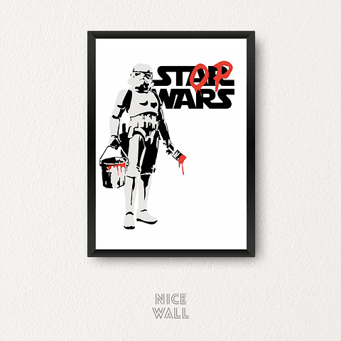 Cuadro Banksy Stop Wars