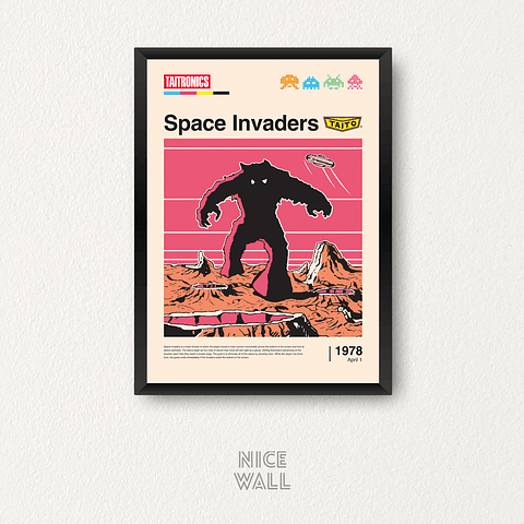 Cuadro Poster Space Invaders