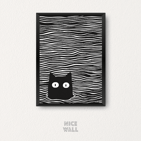 Cuadro Gato Waves