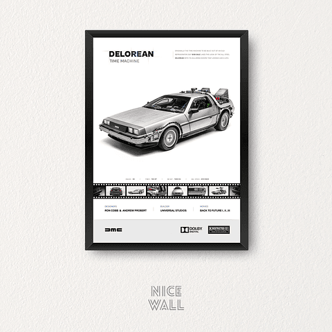 Cuadro Delorean Time Machine