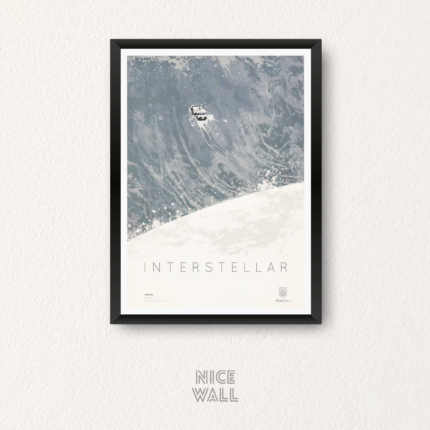 Cuadro Interestellar Poster Blanco iIlustrado