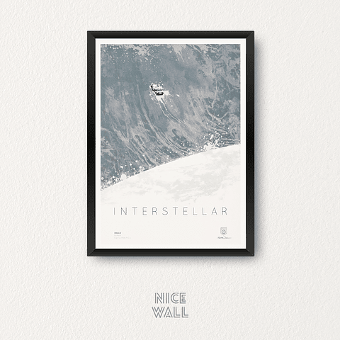 Cuadro Interestellar Poster Blanco iIlustrado