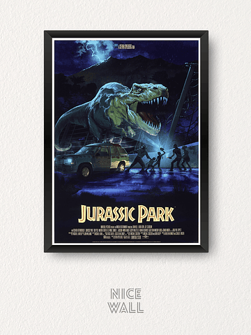 Cuadro Jurassic Park Poster Ilustrado Uno