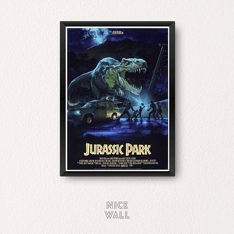 Cuadro Jurassic Park Poster Ilustrado Uno
