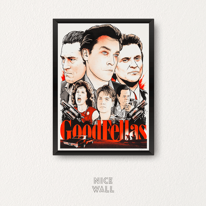 Cuadro Poster Goodfellas Ilustrado Tres