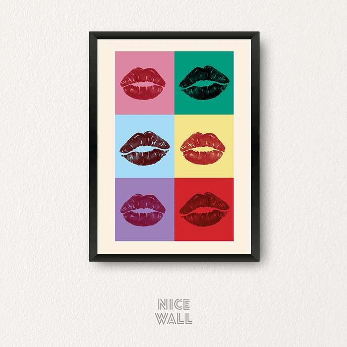 Cuadro Labios Pop Art