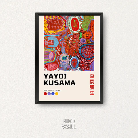 Cuadro Yayoi Kusama Give Me Love