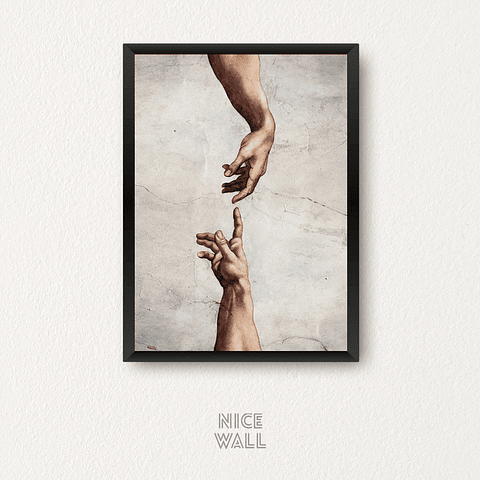 Cuadro Dedos En La Creación de Adán