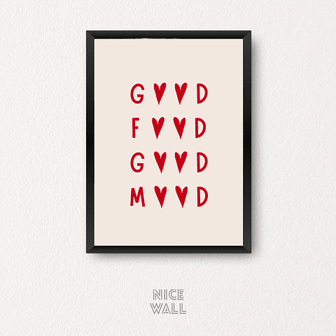 Cuadro Good Food Good Mood