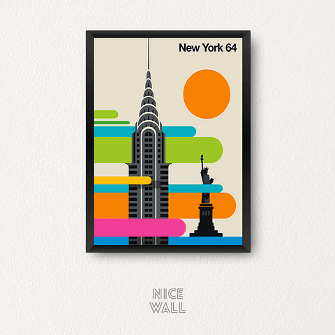 Cuadro New York Ilustrado Minimalista