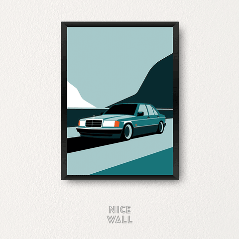 Cuadro Mercedes Benz 190e w201 Ilustrado