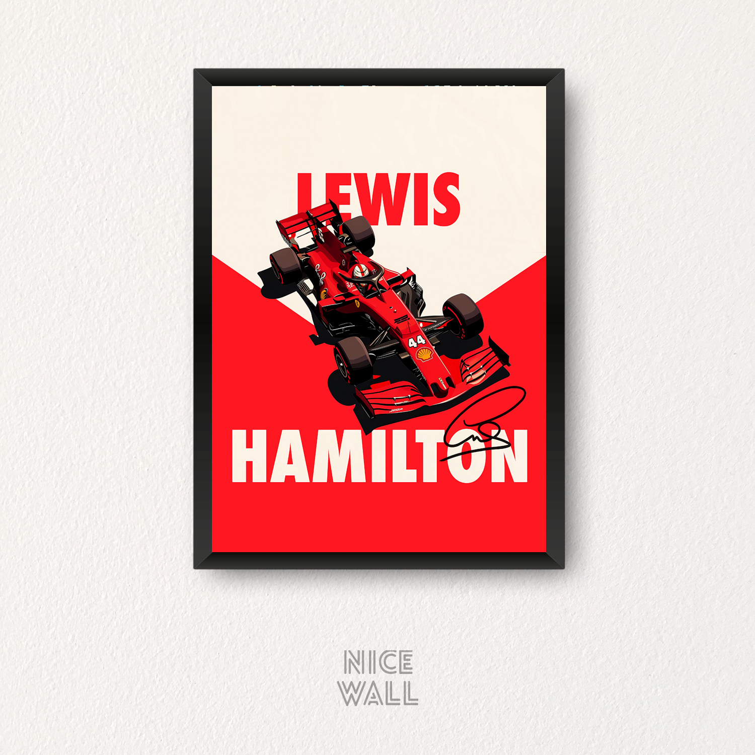 Cuadro Lewis Hamilton Ferrari