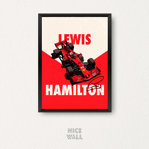 Cuadro Lewis Hamilton Ferrari