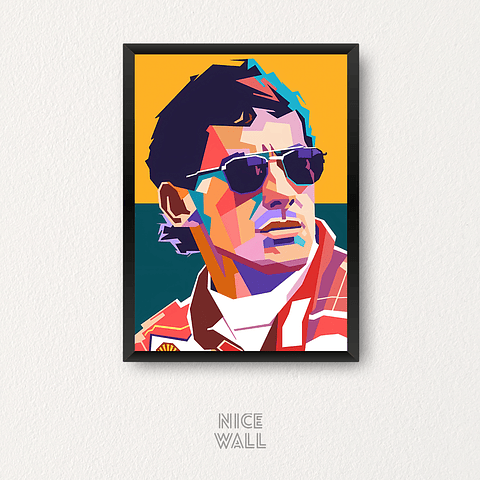Cuadro Ayrton Senna Colores