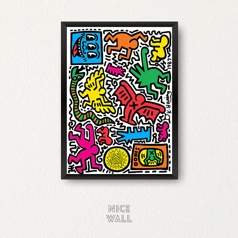 Cuadro Keith Haring Mix