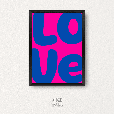 Cuadro Love Blue