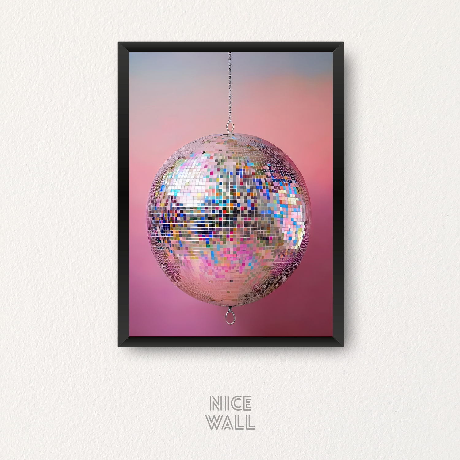 Cuadro Bola Disco Colores