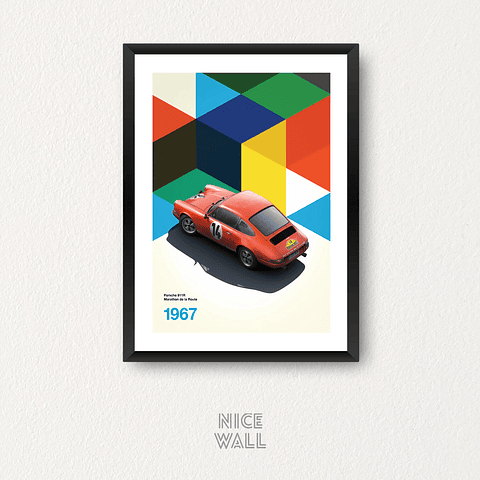Cuadro Porsche 911R Marathon De La Route 1967
