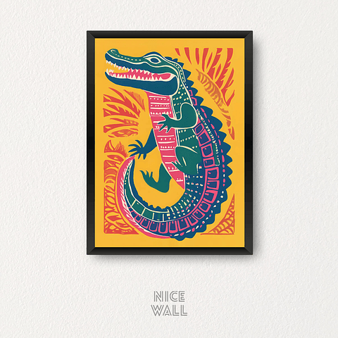 Cuadro Cocodrilo Colores