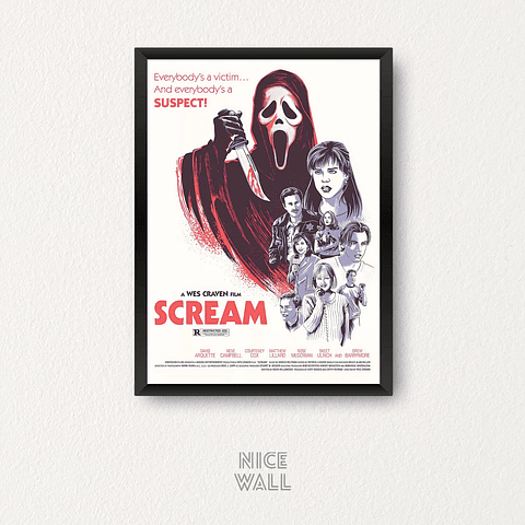 Cuadro Scream Poster Ilustrado