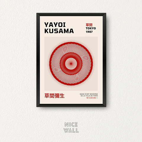 Cuadro Yayoi Kusama D`art Moderne De La Villa De Paris 1987