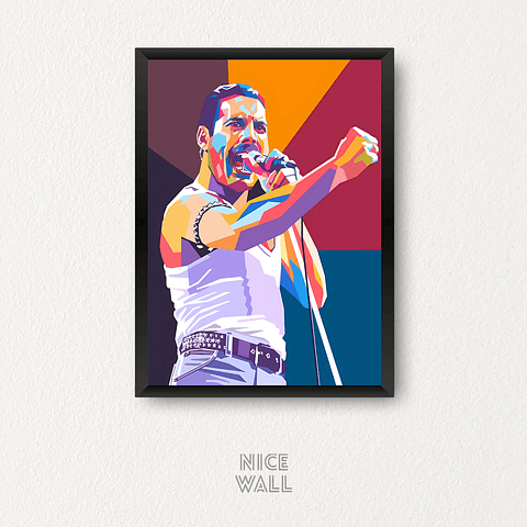 Cuadro Freddie Mercury Colores