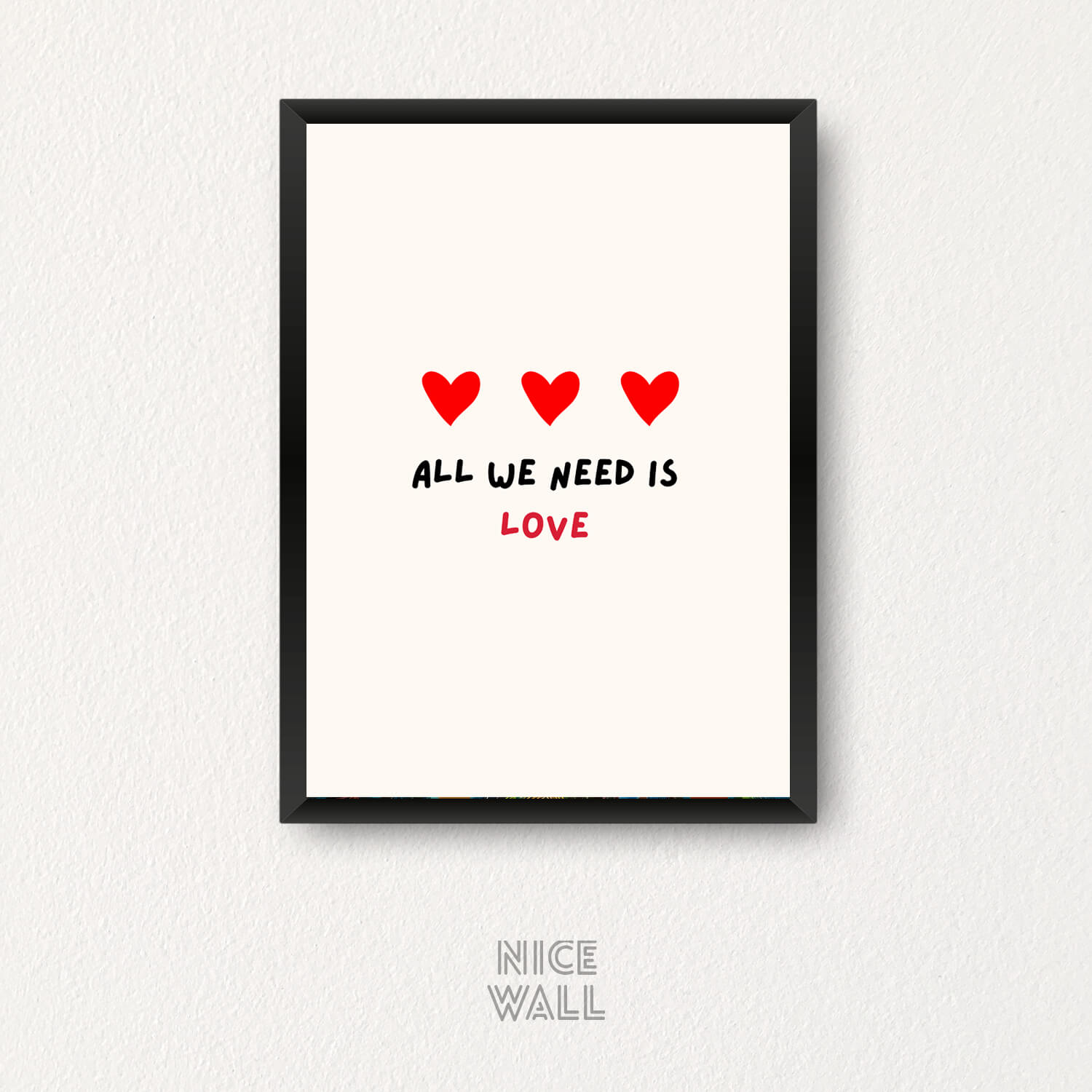 ROLLER ESTAMPADO ALL YOU NEED IS LOVE ANARANJADO