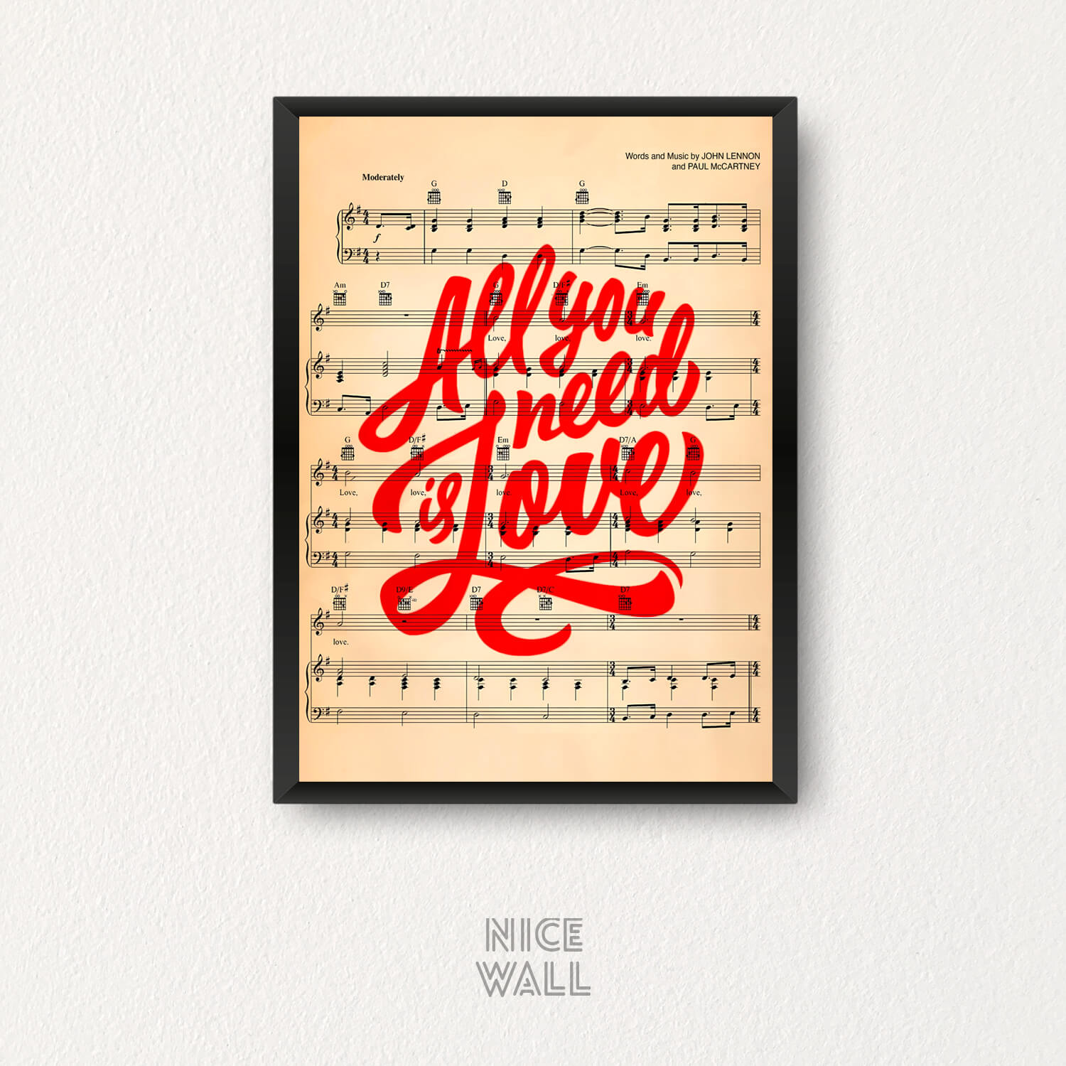 Cuadro All You Need Is Love
