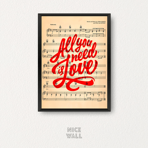 Cuadro All You Need Is Love