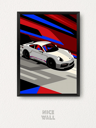 Cuadro Porsche 911 Turbo Ilustración