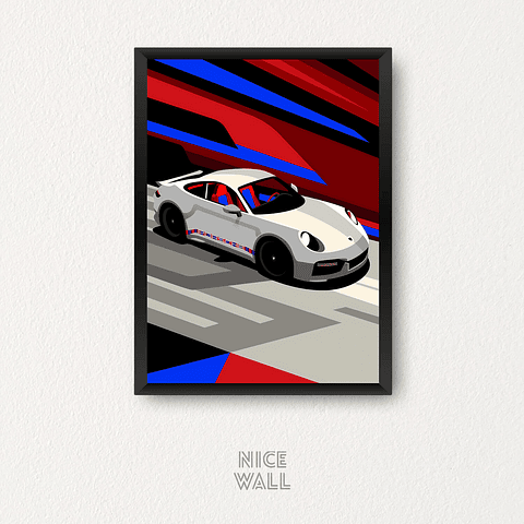Cuadro Porsche 911 Turbo Ilustración
