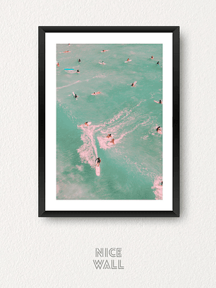 Cuadro Surfistas Mar