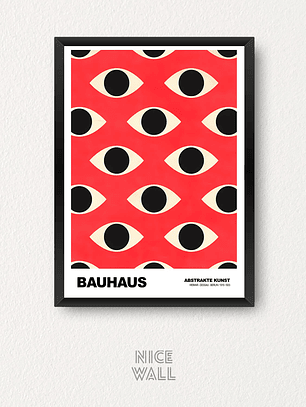 Cuadro Bauhaus Abstrakte Kunst Rojo
