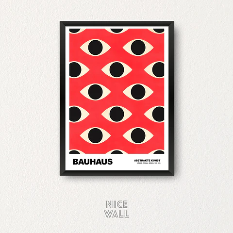 Cuadro Bauhaus Abstrakte Kunst Rojo