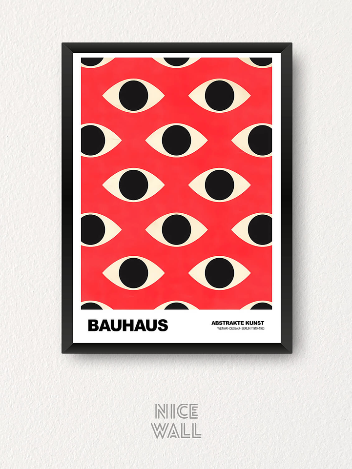 Cuadro Bauhaus Abstrakte Kunst Rojo 1