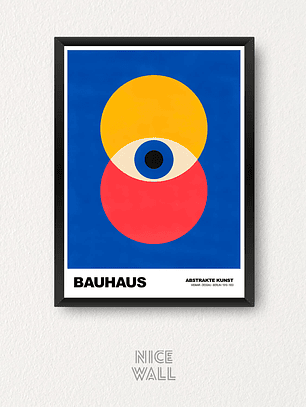 Cuadro Bauhaus Abstrakte Kunst Azul