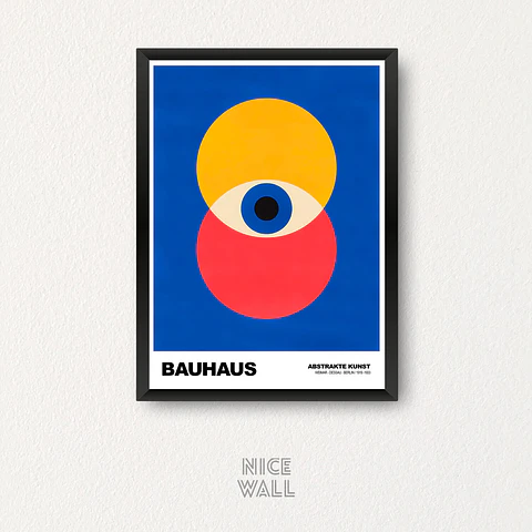 Cuadro Bauhaus Abstrakte Kunst Azul