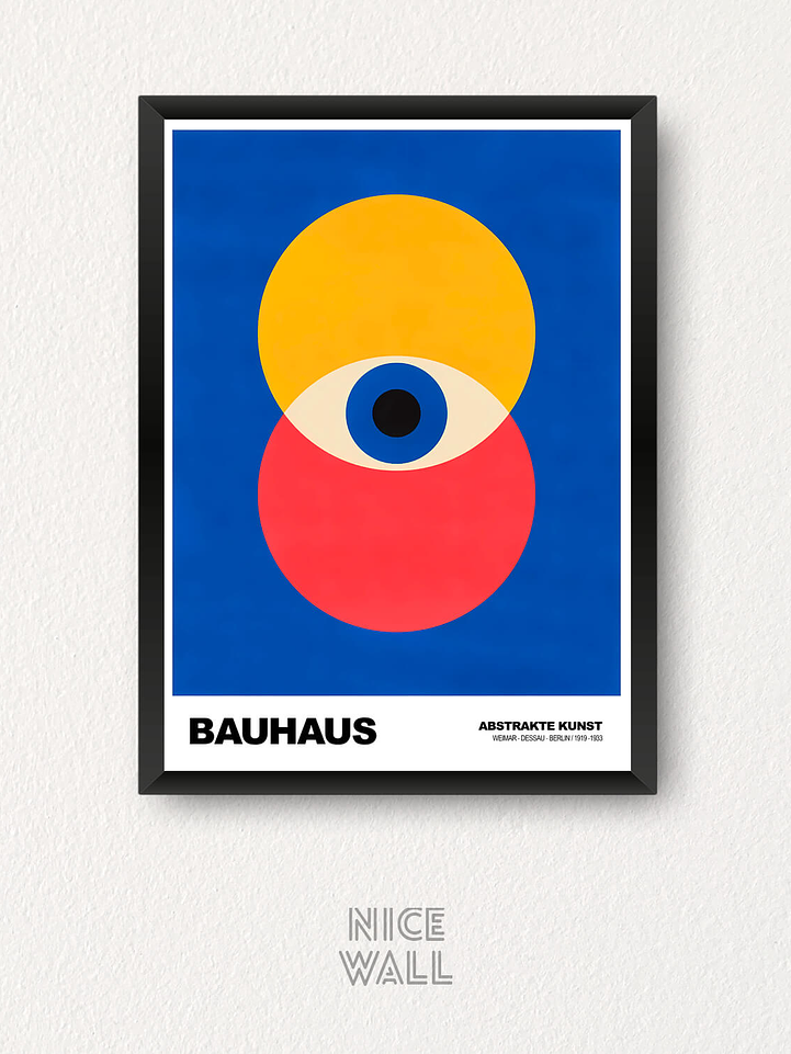 Cuadro Bauhaus Abstrakte Kunst Azul 1