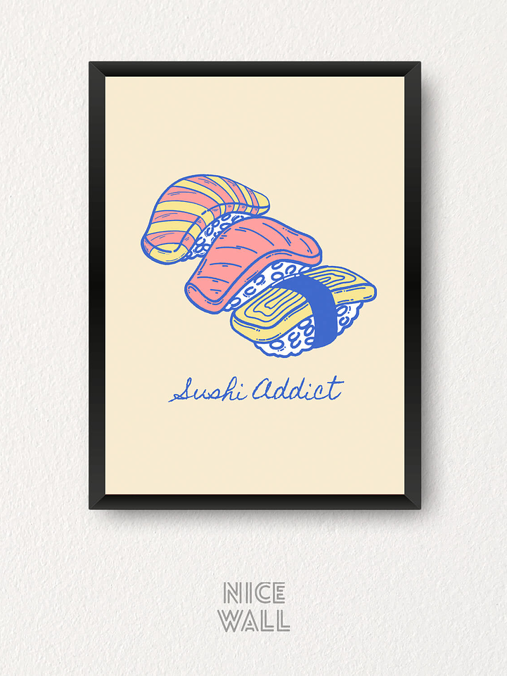 Cuadro Sushi Addict 1